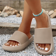 Women’s EVA Slide Sandals Open Toe Beige Indoor Outdoor Shoes
