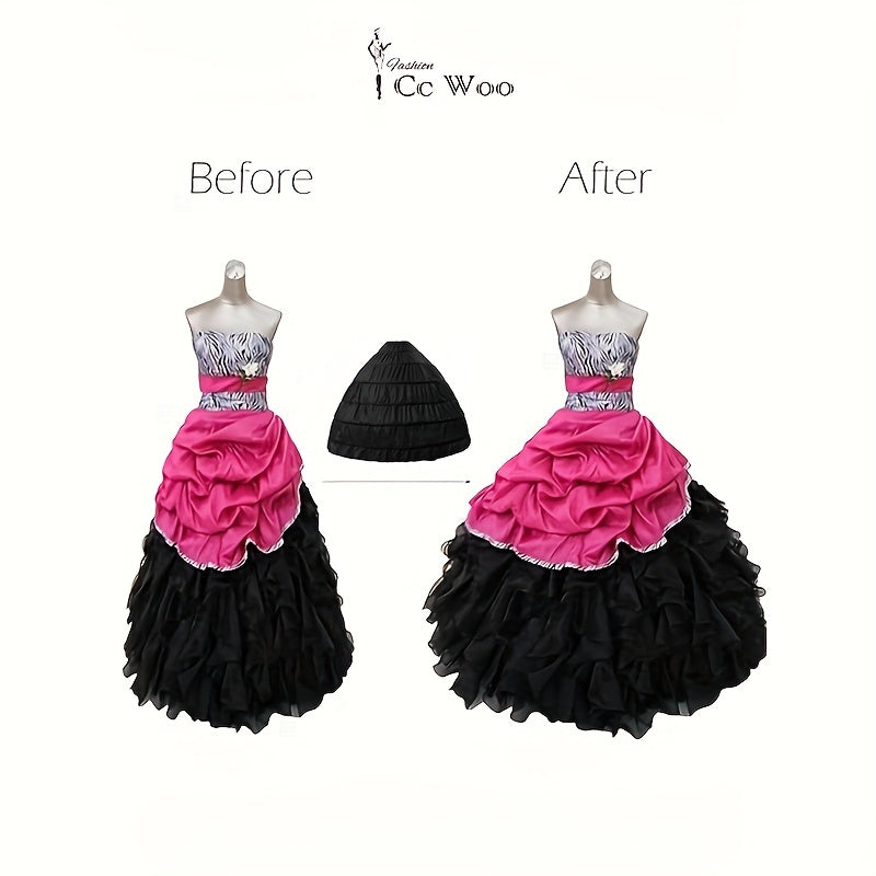 Women's Black Tulle Petticoat for Weddings and Special Occasions Polyester Easy to Wash