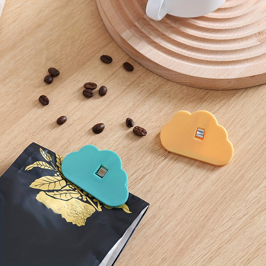 2/4 ta bulut shaklidagi oziq-ovqat sumkasi kliplarining to'plami, qayta ishlatiladigan, namlikka va changga qarshi