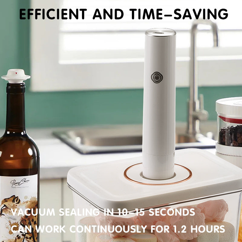 Mini portativ vakuum yopish mashinasi, qoʻlda ishlovchi oziq-ovqat saqlash qurilmasi, USB orqali qayta zaryadlanadi