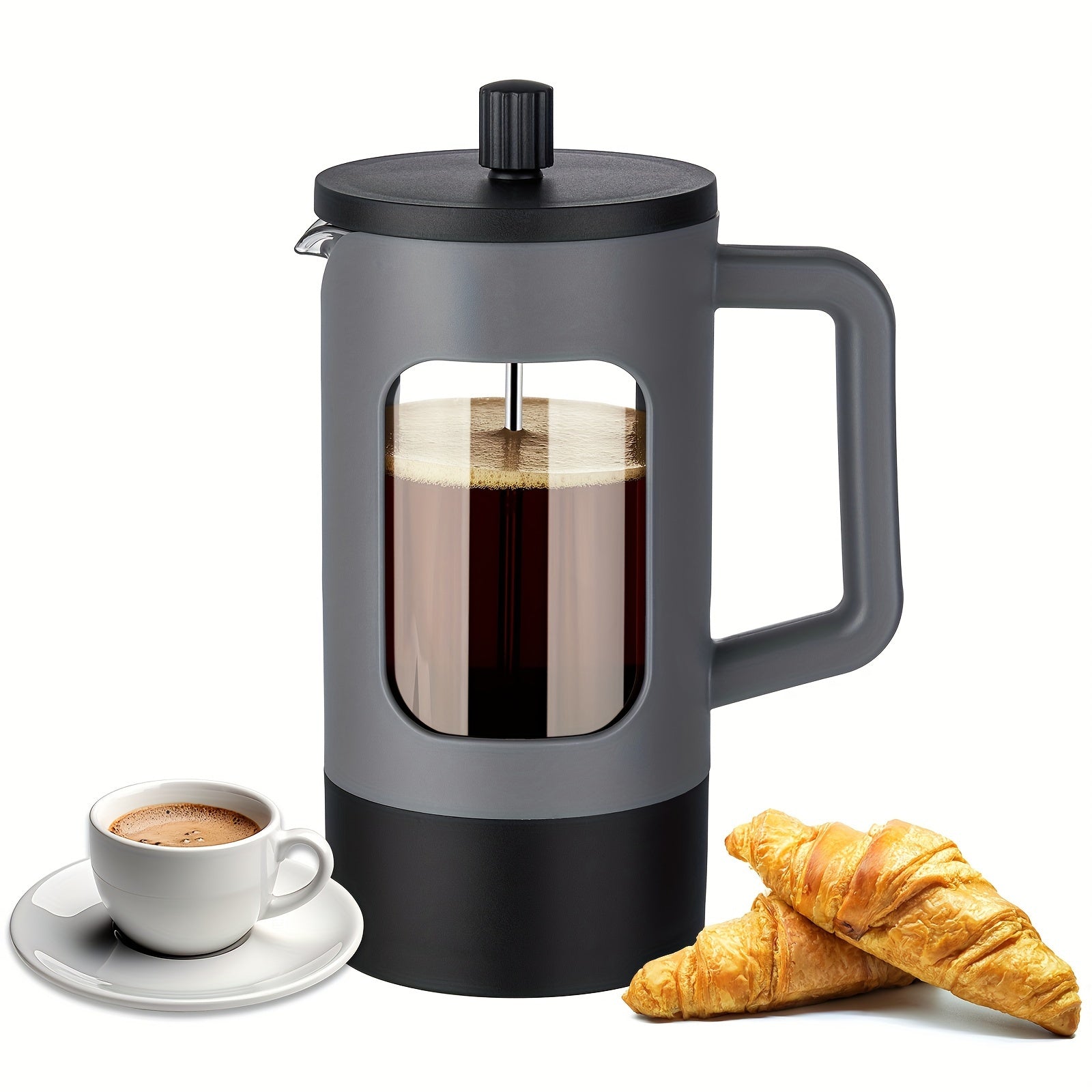 French Press Coffee Maker 350ml 600ml 1L Glass Stainless Steel Manual Brew