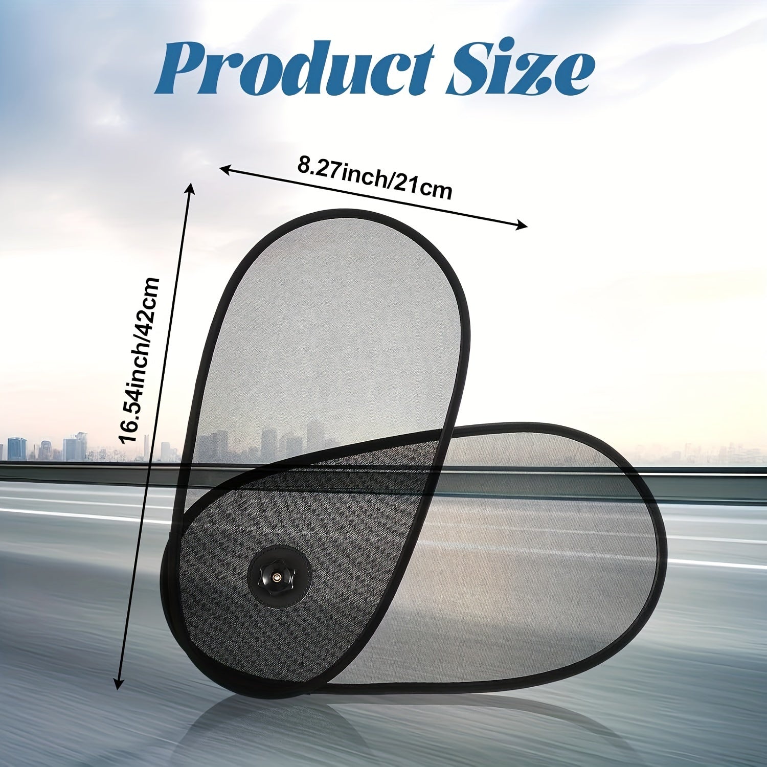 Universal avtomobil quyosh nuri uchun teshikli shisha uchun teshikli tarmoq — sozlanadigan, issiqlikni to‘sadigan