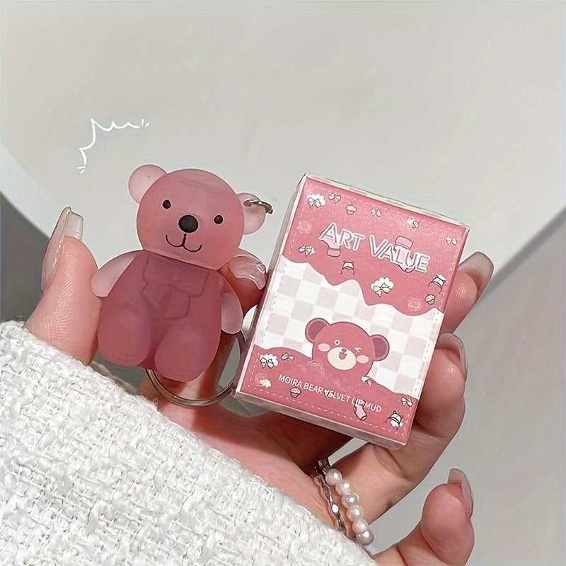 Six-Color Bear Lip Gloss for Couples and Girlfriends Moisturizing Matte Waterproof Long-Lasting