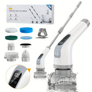 2024 Cordless Electric Scrubber Set with High-Definition Display, 8+2 Speed, Portable for Bathroom Kitchen Tile Car