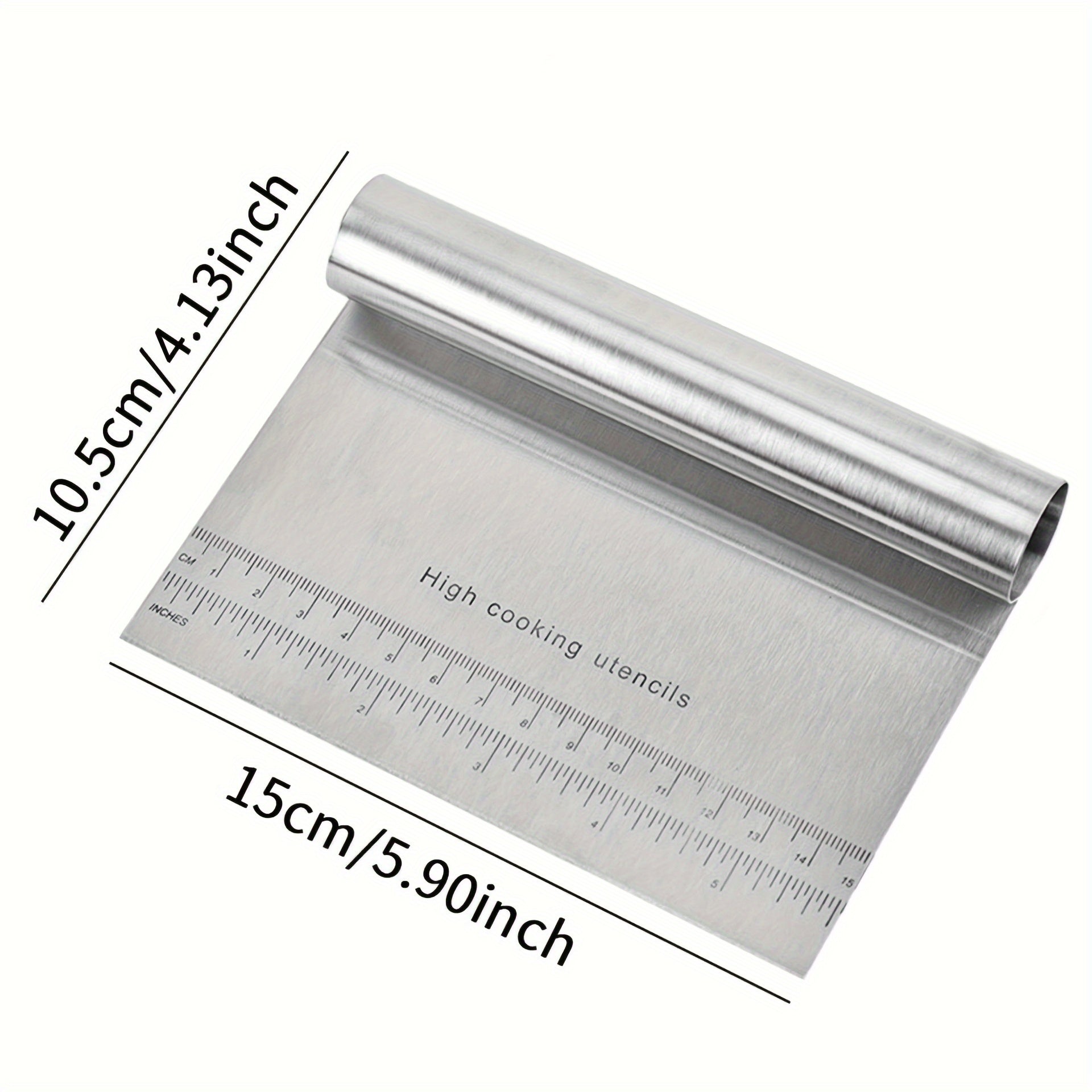 Herramienta de cocina de acero inoxidable cortador de fideos, raspador, accesorio para hornear