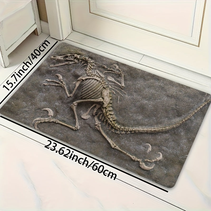 Dinosaur Fossil Area Rug Thick Soft Machine Washable Indoor Decor Mat