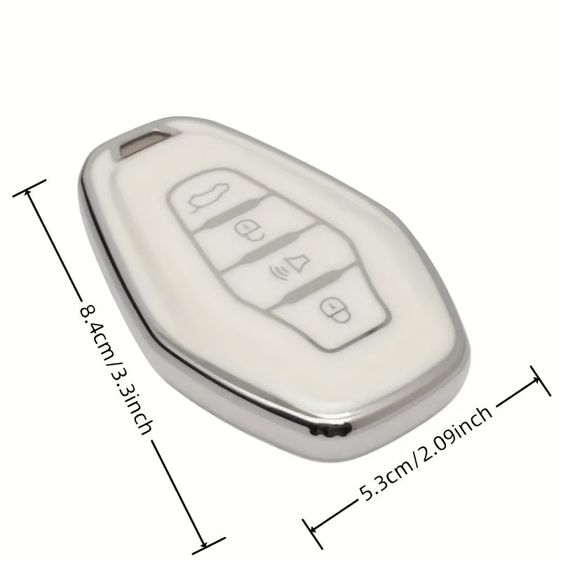 Minimalist TPU Car Key Fob Cover for SUV Keyless Entry Black