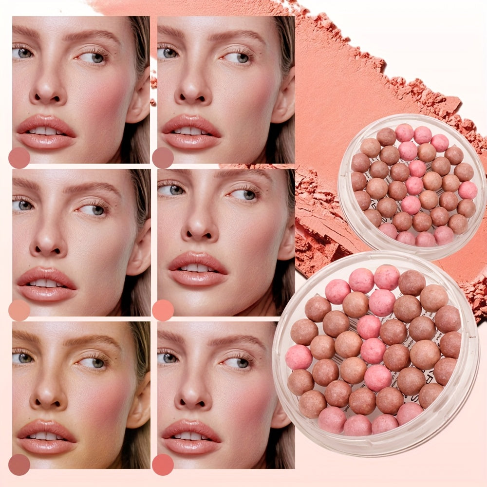 Pink Roller Blush Rich Texture Glossy Matte Compact Makeup for cheeks