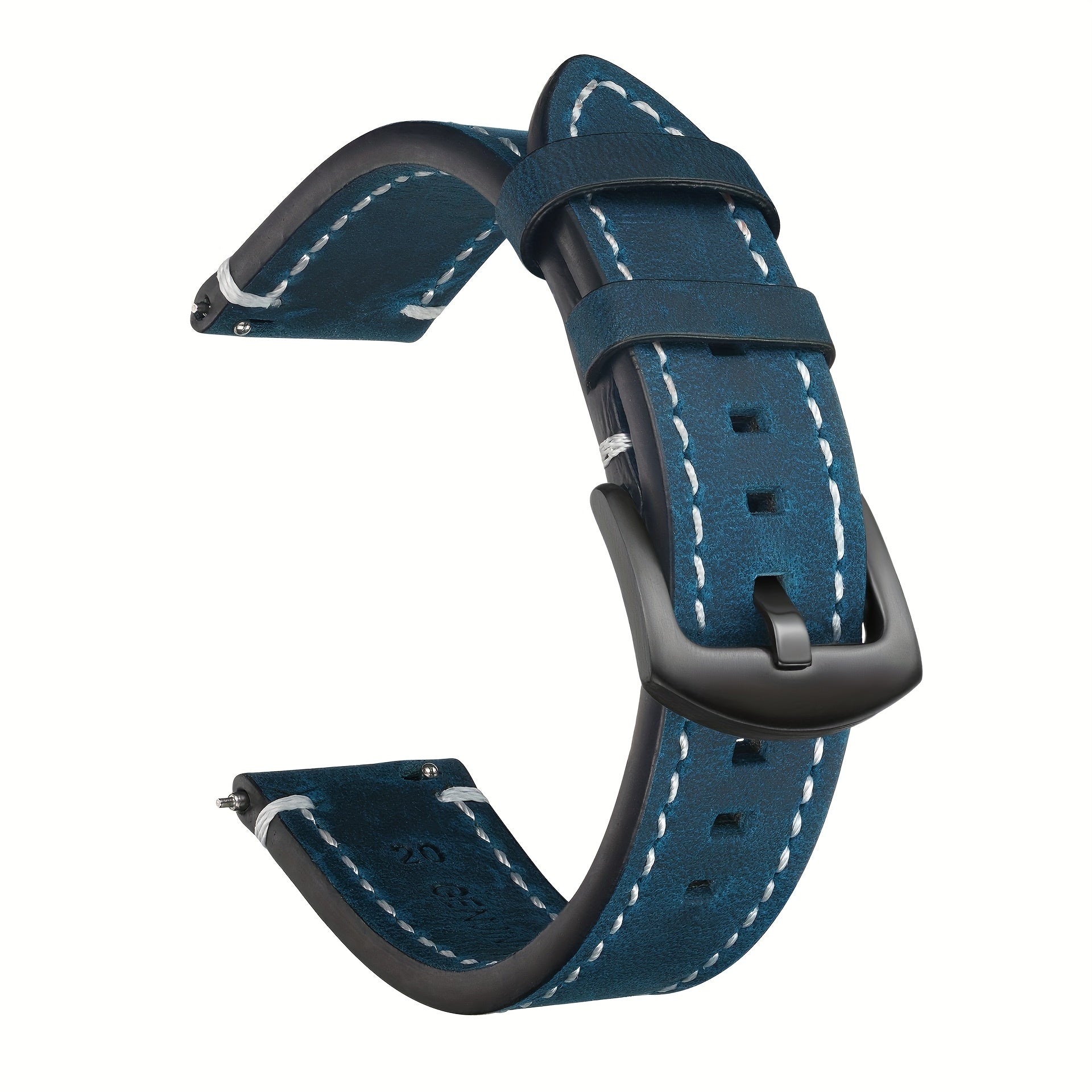 Retro Cow Leather Watch Band 20mm 22mm 24mm with Quick Release Buckle