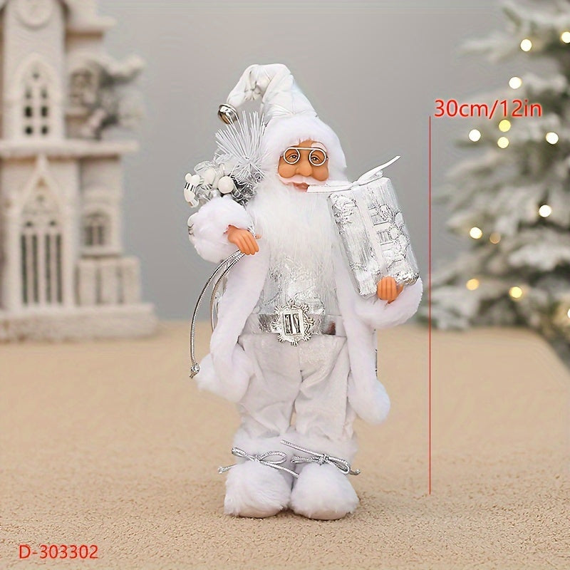 figura decorativa de Santa Claus para Navidad de 12 pulgadas con botas de nieve para vacaciones y Año Nuevo en casa o negocio
