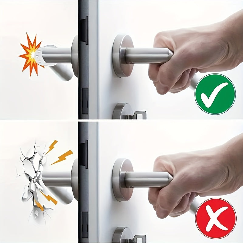 Silicone Door Stopper Set for Bathroom and Toilet Wall Protection Without Drilling