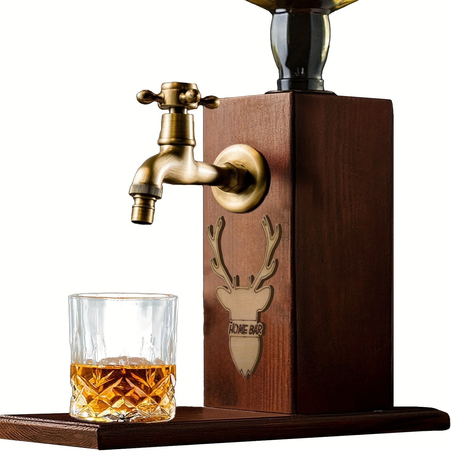 Персонализированный деревянный диспенсер для виски: идеальный подарок для него - папа, дедушка - гравированный спиральный набор декантера для виски, деревянный диспенсер для алкоголя для виски, вина, водки, бара, домашнего бара