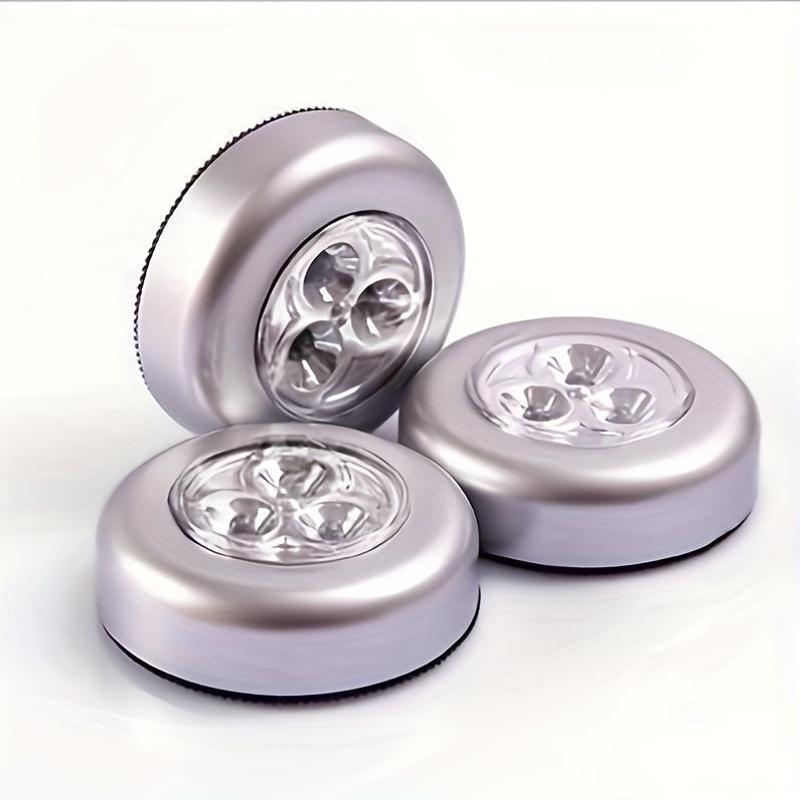 3-Piece Touch Lamp with 3 LED Lights for Emergency Wall Cabinet Bedside Use