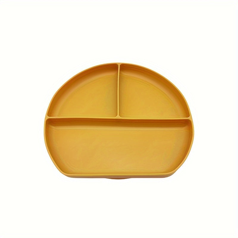 Bolalar uchun Silikon Stol to'plami, bo'lingan plita bilan, yiqilish va to'kilishdan himoya qilish uchun