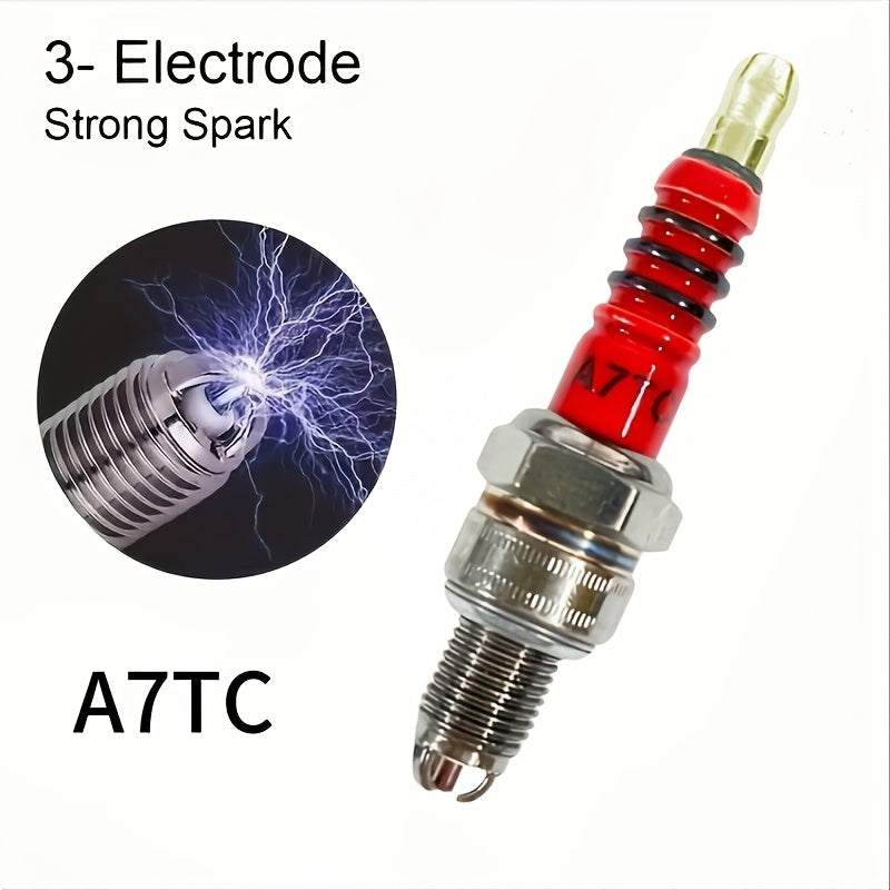 Spark Plug For ATV Dirt Bike 50cc 70cc 110cc 125cc Three-Electrode