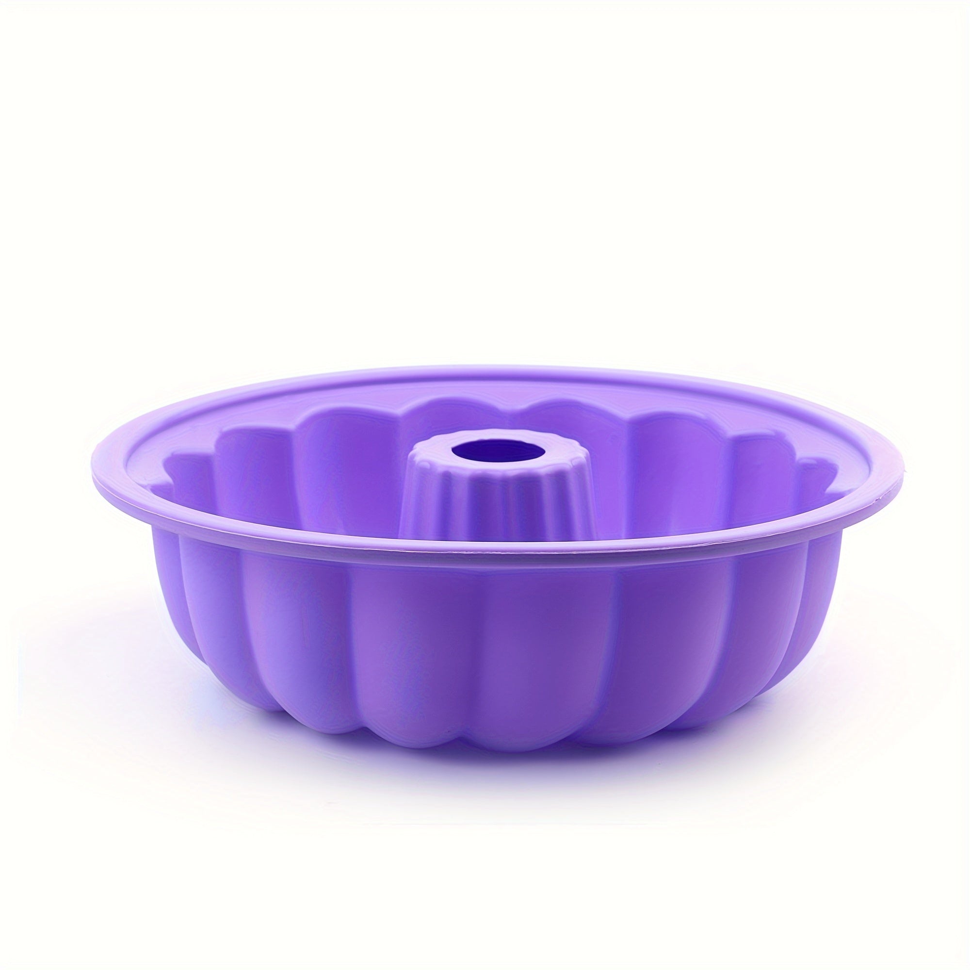 Silicone Bundt Cake Pan 20.32cm Purple Non-Stick Flexible Oven Freezer Safe