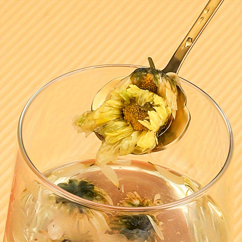 Stainless Steel Coffee and Tea Spoon with Gold Finish, Long Handle, Espresso and Iced Drink Accessory