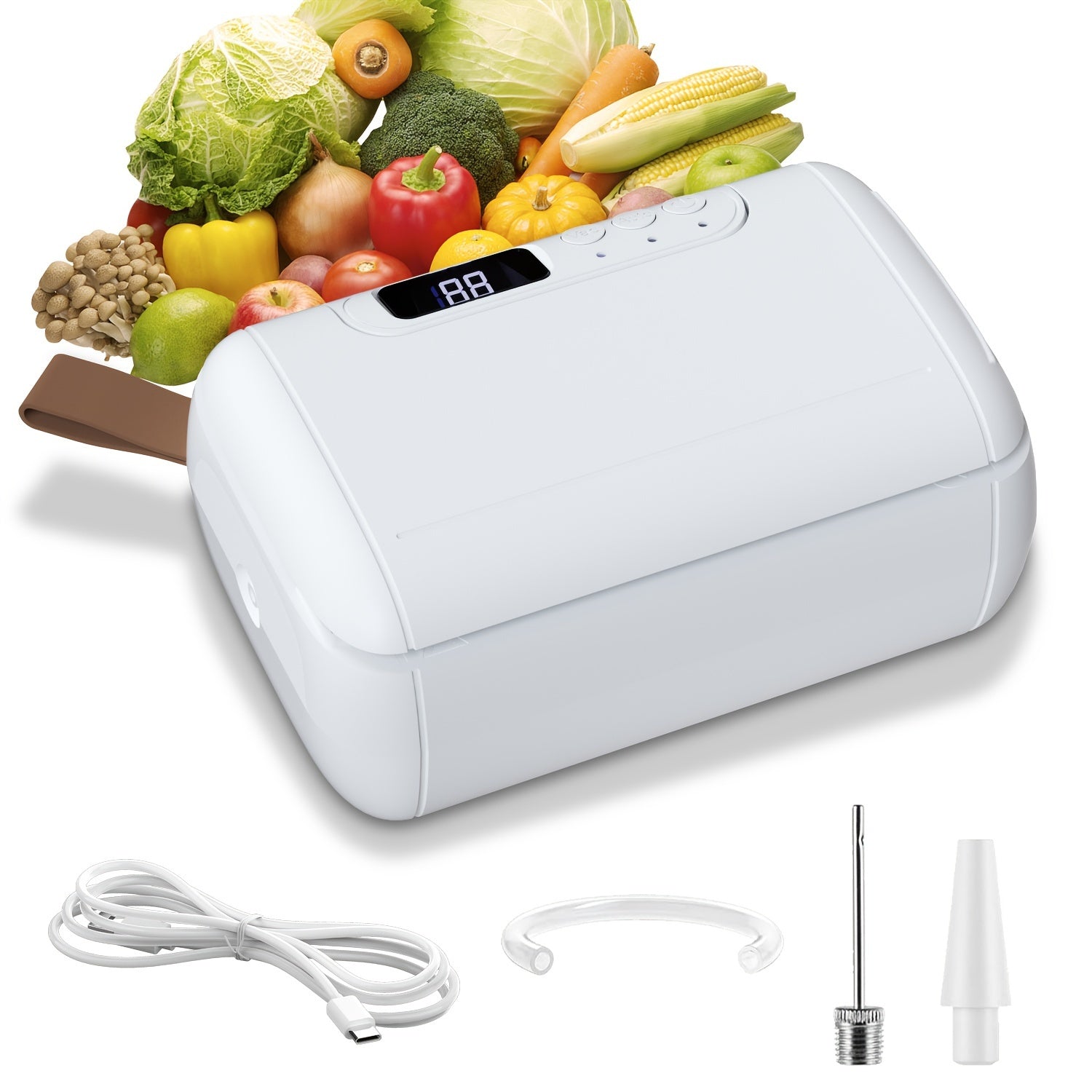 PANCERKA USB-Uyquvchi Qayta To'ldiriladigan Vacuum Sealer Kiti Mason Bankalari uchun - Keng va Oddiy Oyoqlarga mos keladi, Ovqat Saqlash va Konserva qilish uchun ideal.