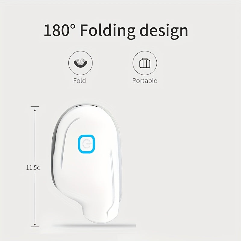 USB zaryadlash bilan qayta zaryadlanuvchi ko'z massajchisi, 1200mAh litiy batareyasi, boshni tinchlantiruvchi ko'z niqobi, zamonaviy dizayn, mukammal bayram sovg'asi.