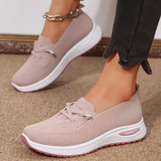 Women's Breathable Knit Sneakers Casual Slip-On Walking Shoes Low-Top