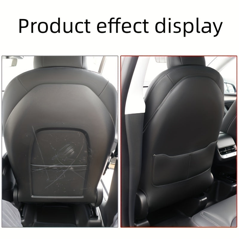 Universal Car Seat Back Protector PU Leather 2Piece Set for Model 3 Highland 2024
