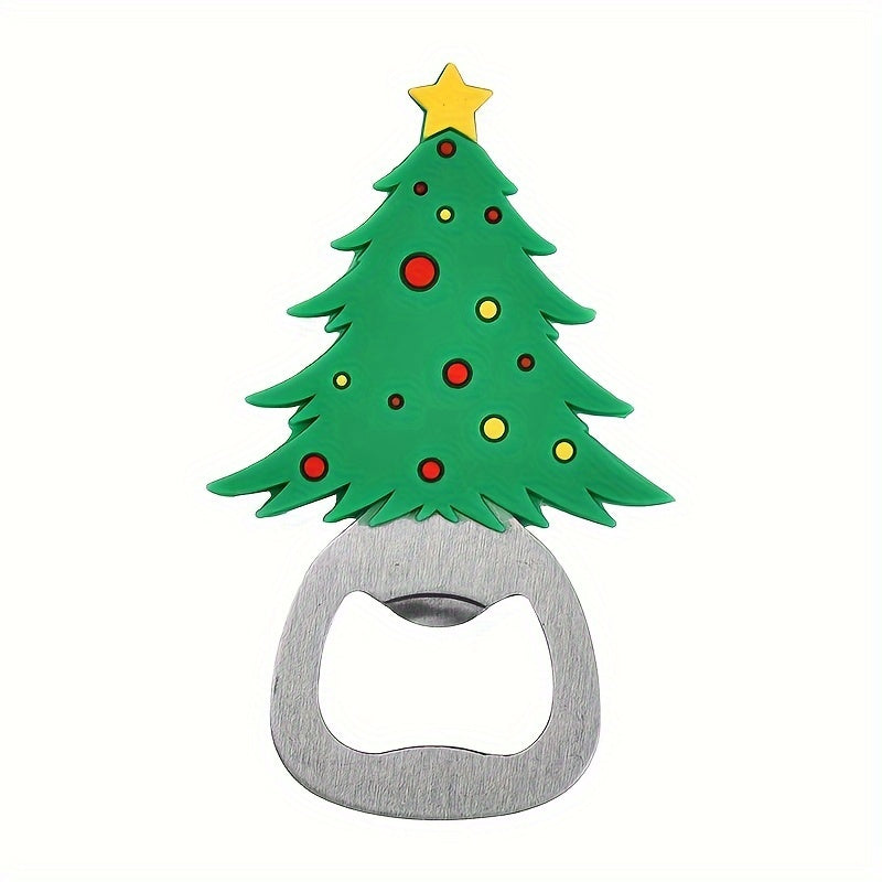 Abrebotellas de Navidad con imán Santa, muñeco de nieve y reno, decoración de cocina para las fiestas
