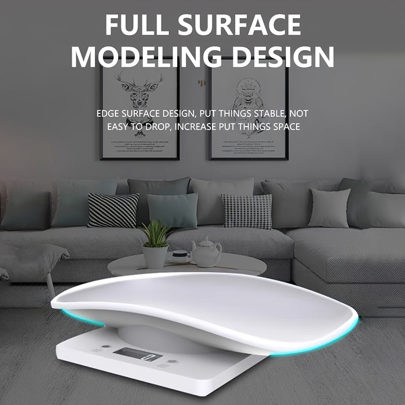 Báscula de peso para niños con animal de dibujos animados, segura para alimentos, de ABS, con batería, para uso en el hogar