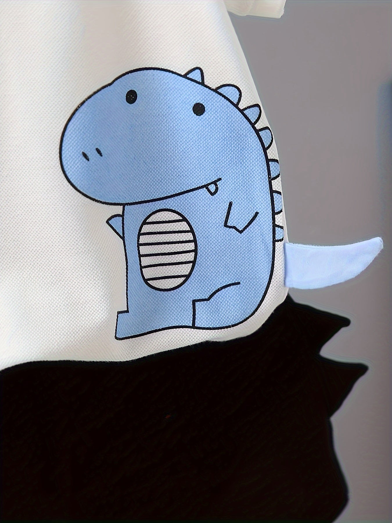 Toddler Boys Set with Dinosaur Print Short Sleeve Shirt and Elastic Waist Shorts for Summer Outdoor Wear