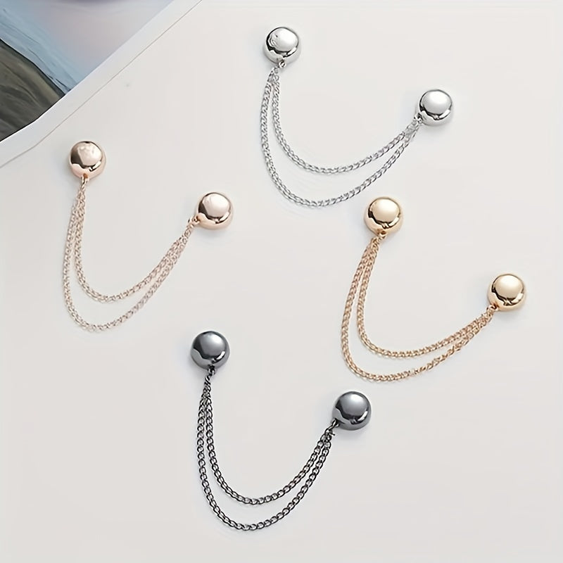 Магнитные штаны и зажимы для манжет, регулируемые сплавные застежки для брюк и рубашек, золотые