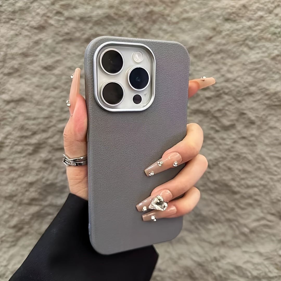 Artificial Leather Pattern Phone Case for iPhone 7 and Up TPU Durable Cover