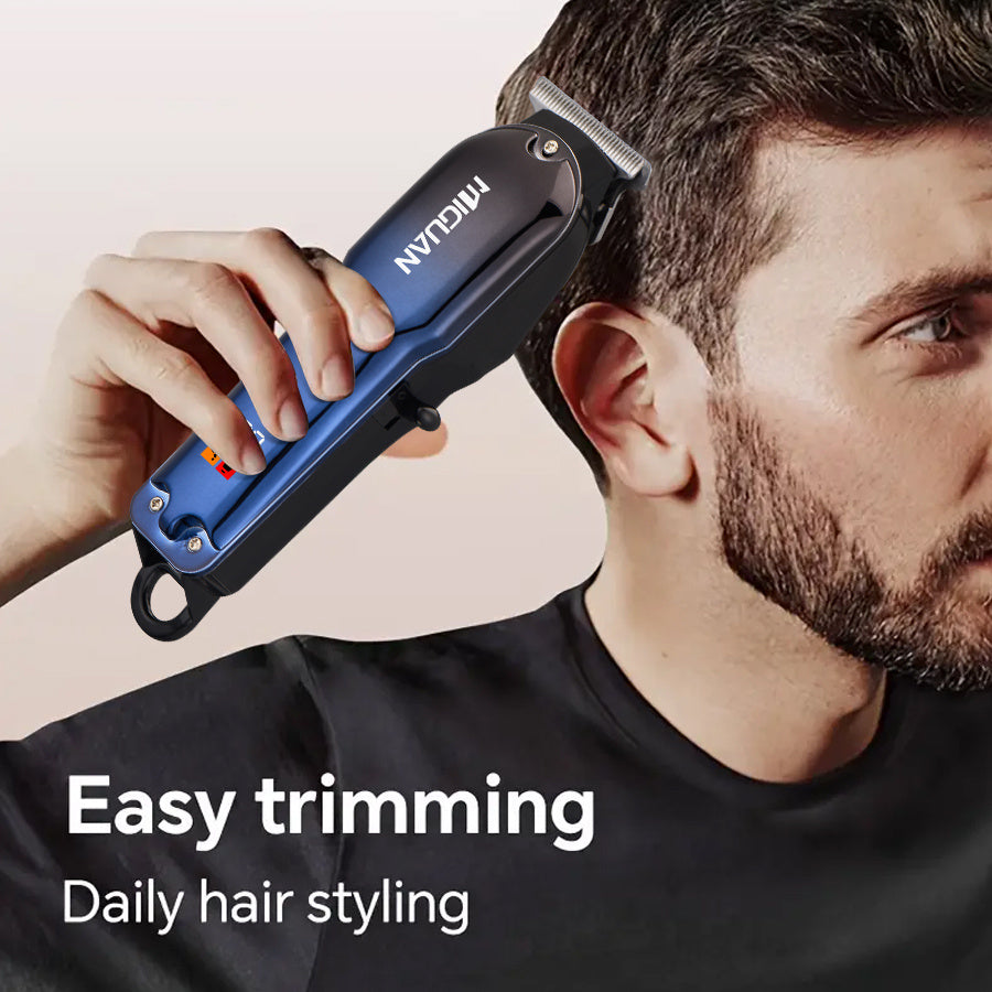 Rechargeable Hair Clipper with Digital Display, 4 Blades, Ergonomic Handle