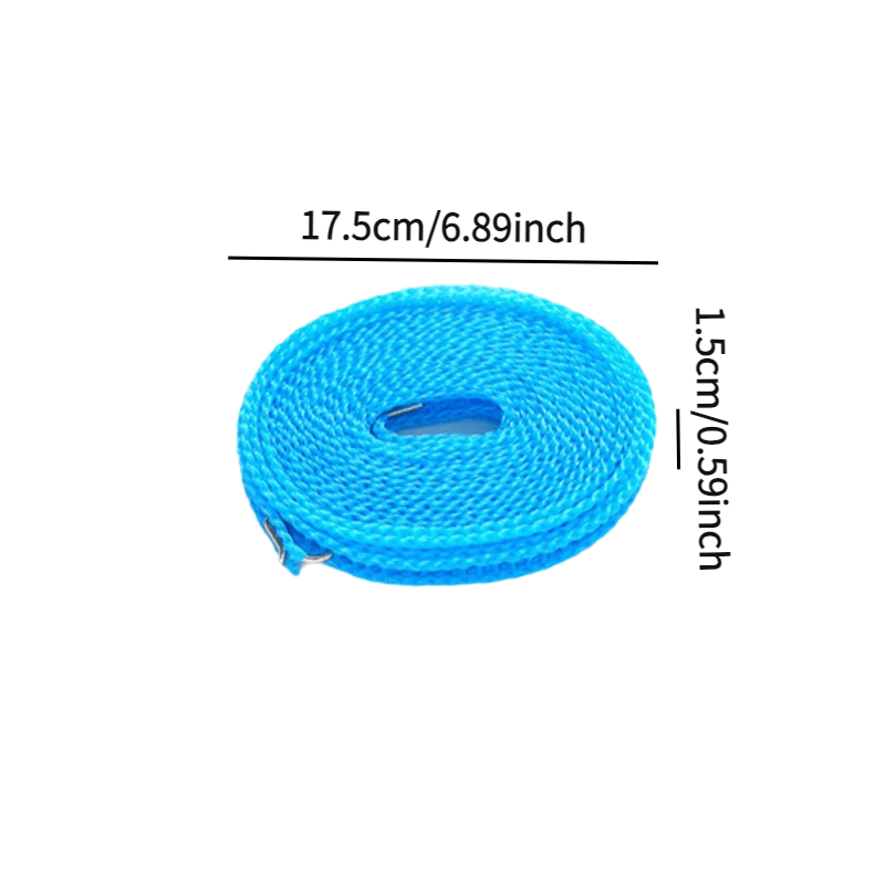 Set of 5 Outdoor Portable Clotheslines 10m Durable Windproof Plastic Laundry Line for Camping