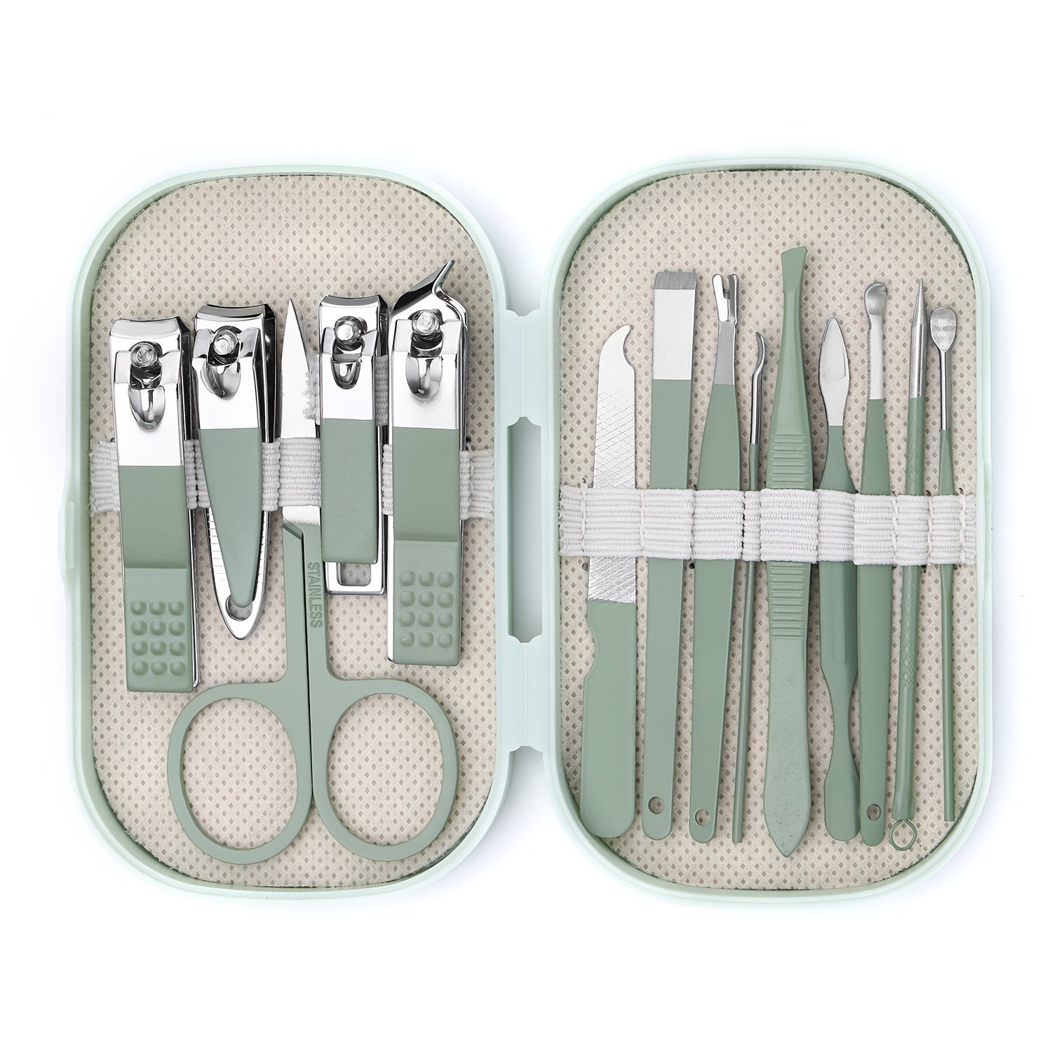 Portable Nail Art Tool Set for Home Use Including Nail Clippers Ear Spoon Acne Needle and Beauty Tools