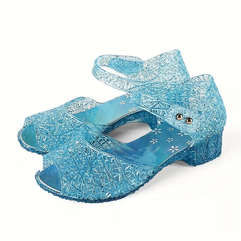 Girls Jelly Flats Shoes - Breathable PVC Mary Jane Sandals for Casual and Party Wear