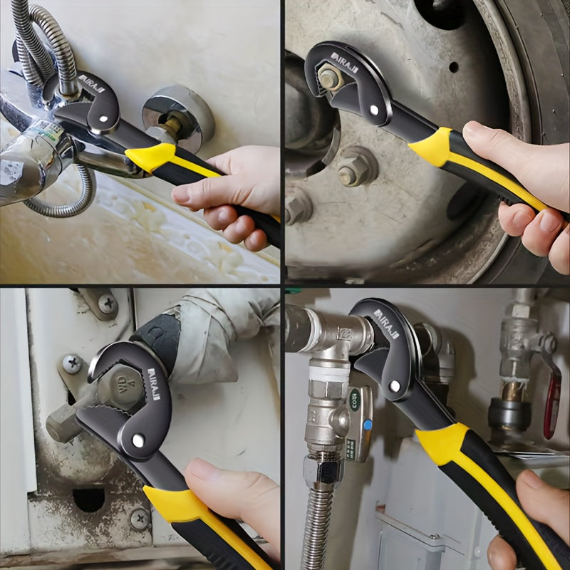 Adjustable Ratchet Spanner Wrench Heavy Duty Metal Hand Tool for Bolts and Nuts