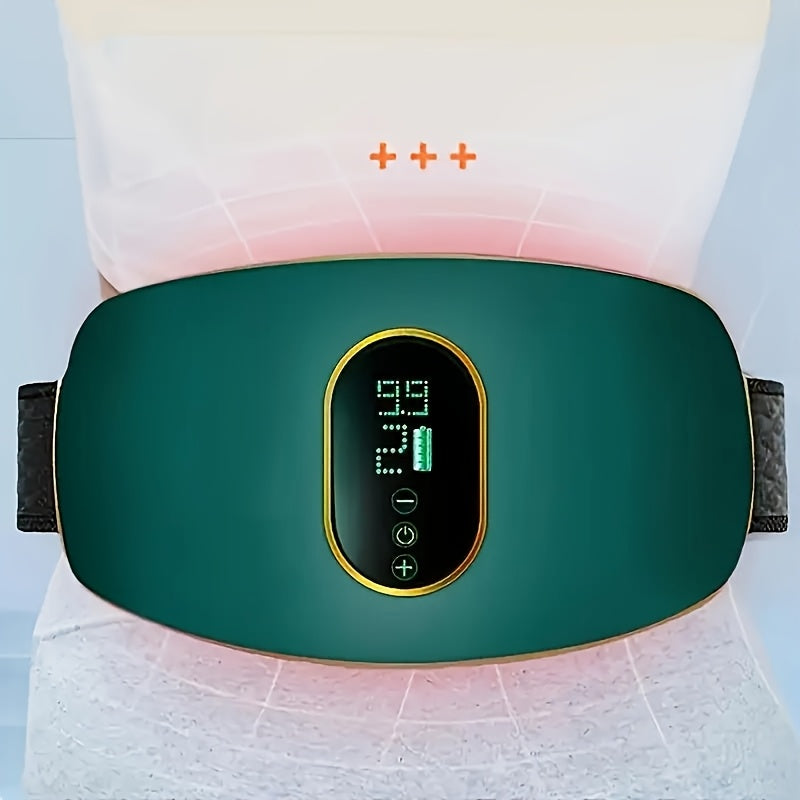 Women’s USB Rechargeable Heating Waist and Abdomen Massager with Vibration and Digital Display