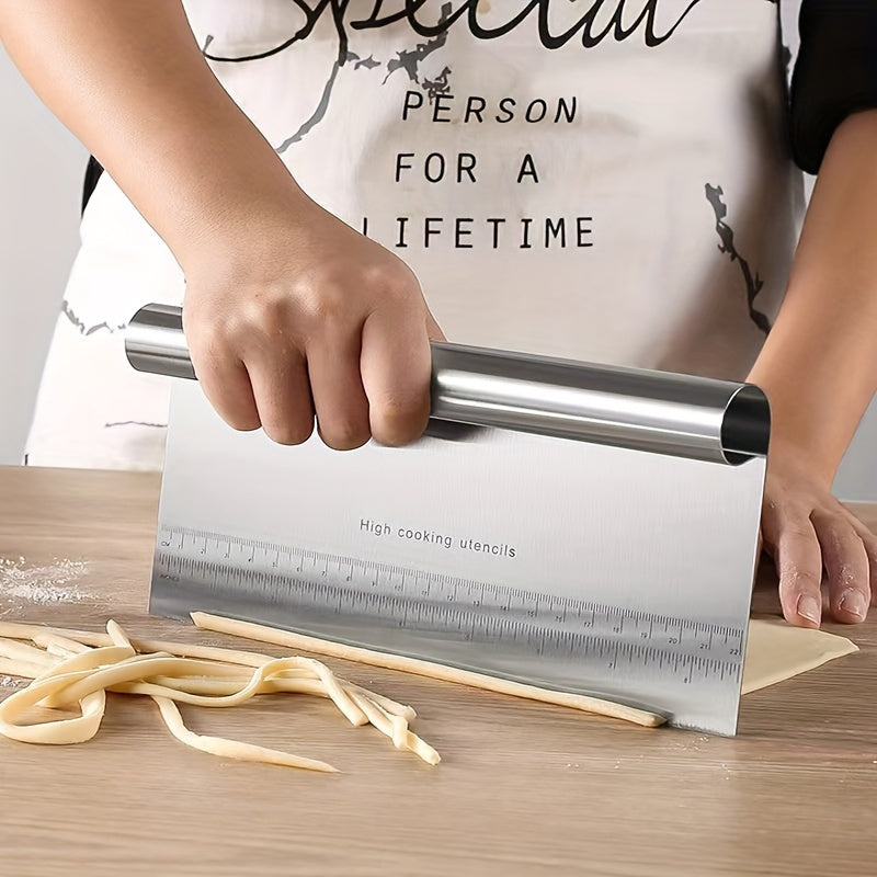Stainless Steel Dough Scraper with Scale for Baking and Cooking Kitchen Tool