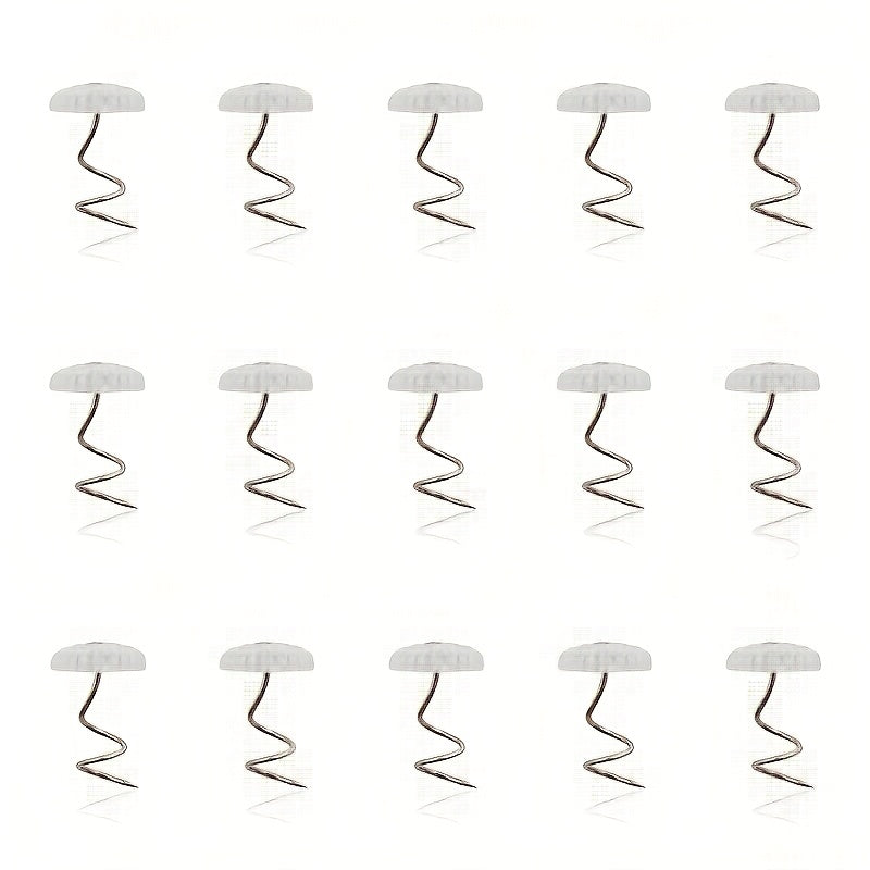 Set of 20 Clear Spiral Bed Skirt Fasteners Non-Slip Clips for Sofa Covers Duvets