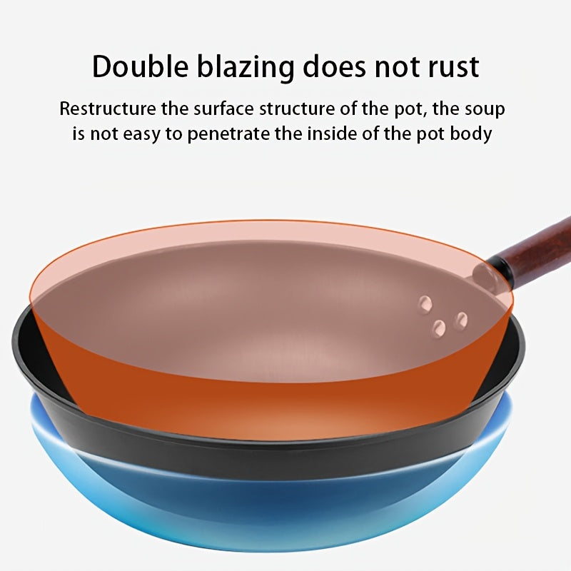 Wok antiadherente versátil compatible con estufa de inducción y gas 1 pieza