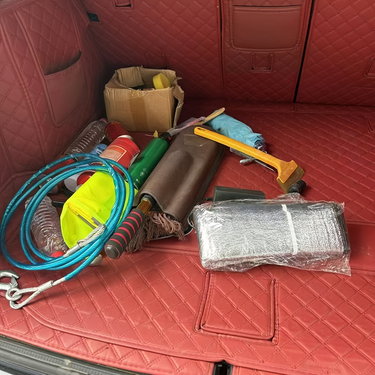 Durable Polyester Car Trunk Organizer with Handle for Vehicles and Home