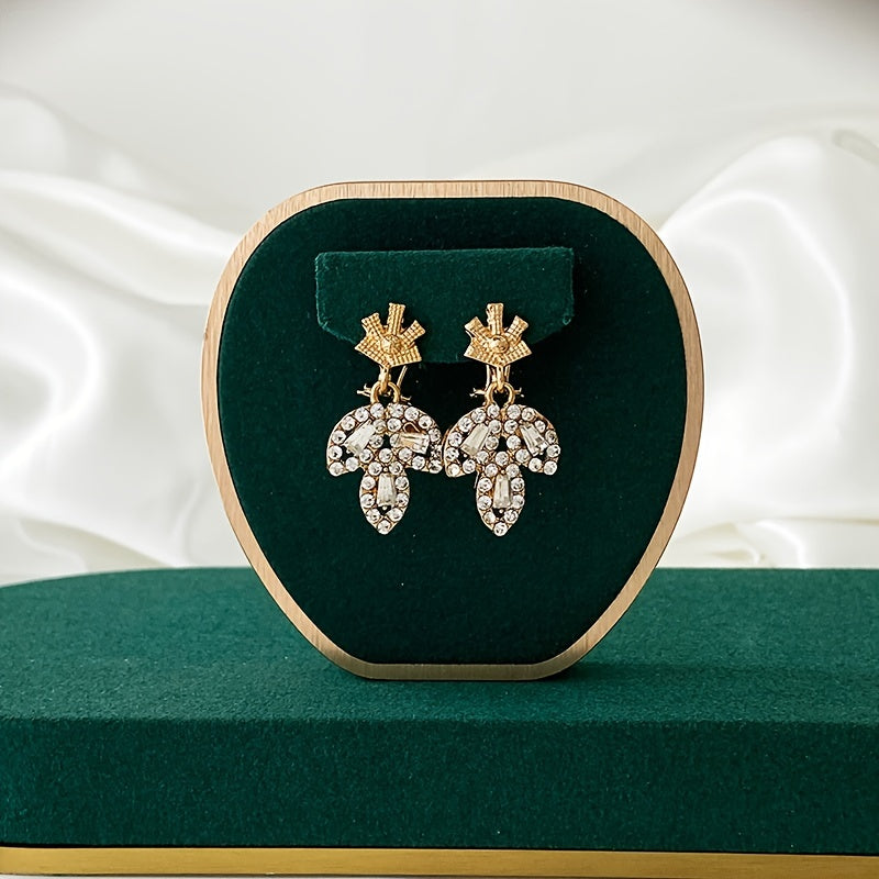 Juego de joyería de zirconia cúbica para mujer, conjunto de boda en oro chapado, completo de 4 piezas