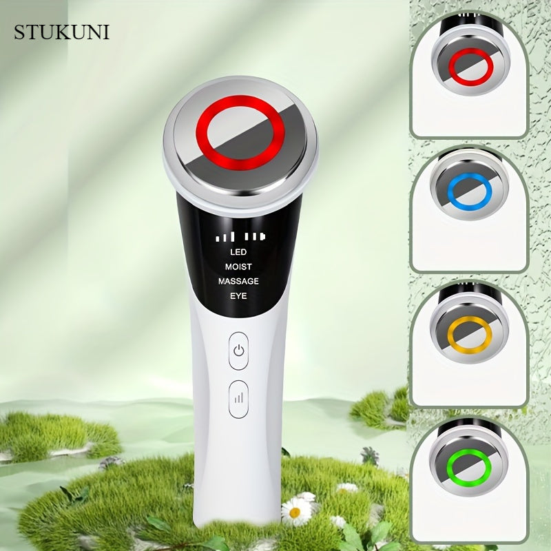 Ayollar uchun yuzga mo'ljallangan Light Beige parvarish vositalari, zaryadlanadigan yuz vibratori massajeri va uyda foydalanish uchun bo'yin massaj vositalari, 14-fevral kuni sovg'a uchun mukammal.