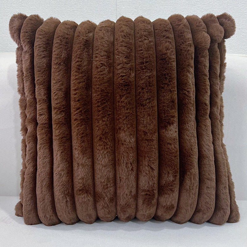 18x18 Inch Stripe Corduroy Pillow Cover for Sofa Bed Car Home Decor