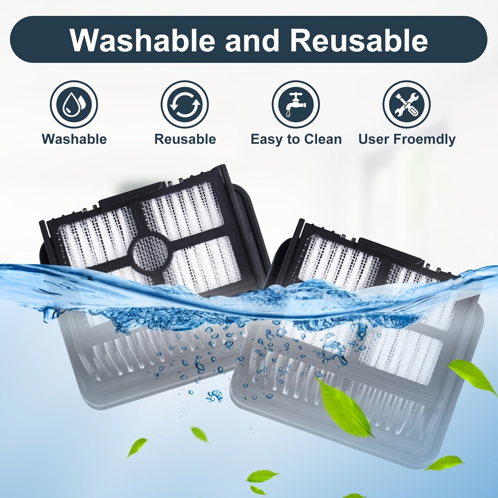 Set of 5 HEPA Filters for Wet Dry Vacuum Cleaners Replacement Parts