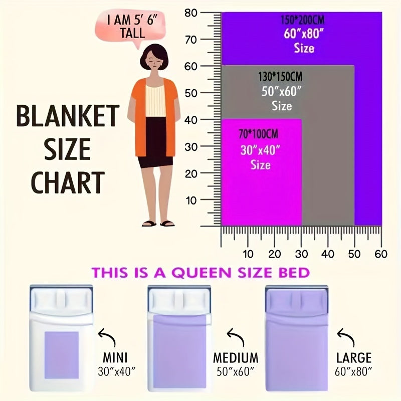 Personalized Floral Pattern Photo Print Throw Blanket All-Season Stain-Resistant Polyester