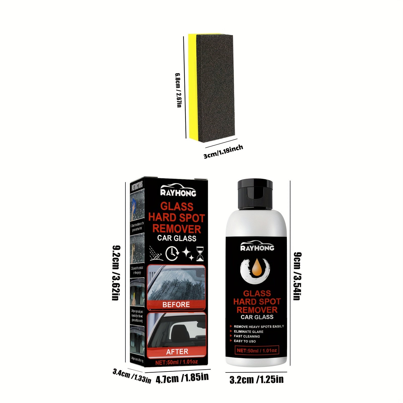 Car Glass Deep Cleaning and Scratch Repair Buffing Paste for Decontamination