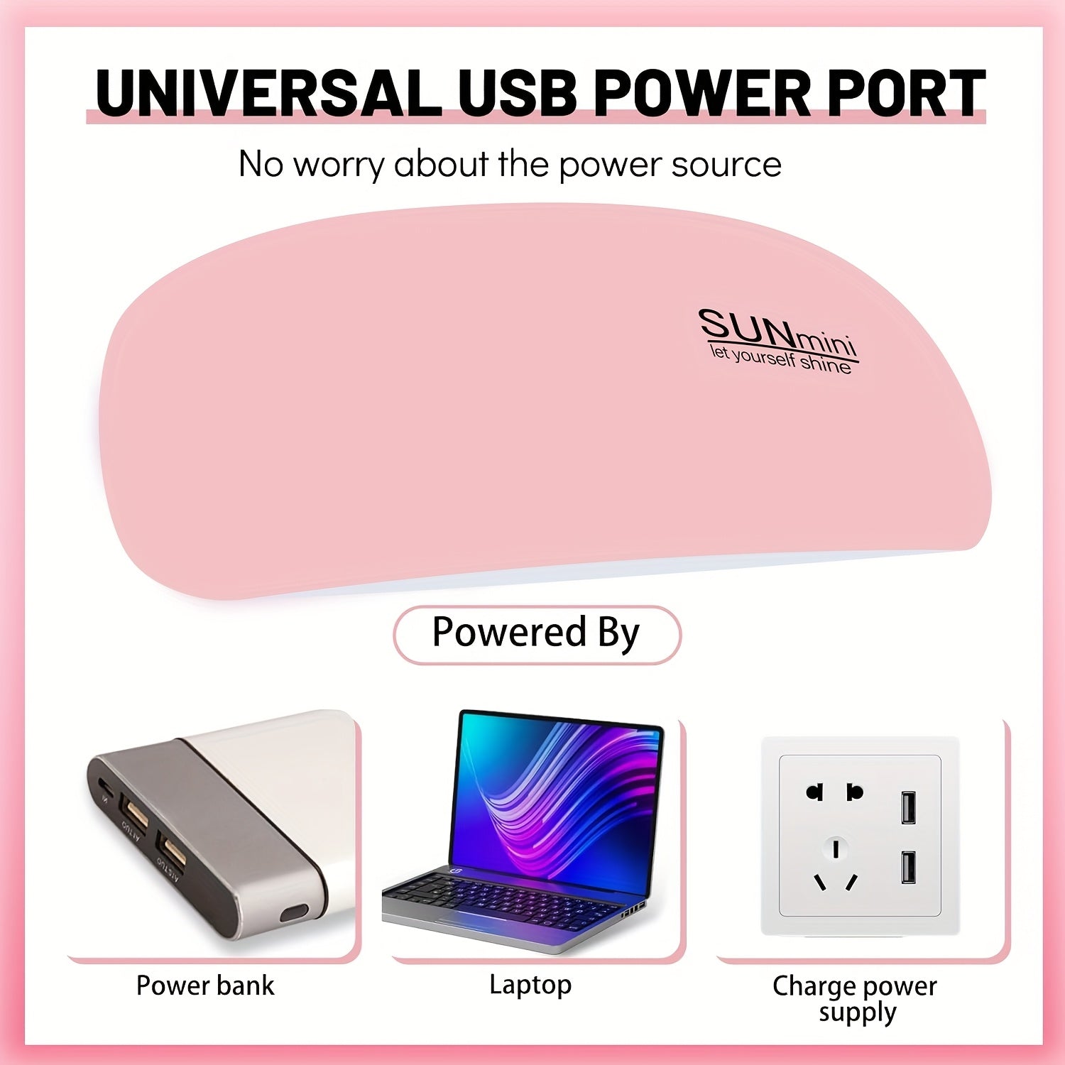 Мини-лампа для сушки ногтей UV LED для гель-лака, портативная, с Micro USB