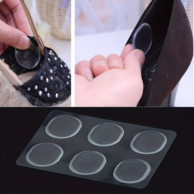 Unisex Silicone Insoles Gel Pads Non-slip Heel Protectors 6pcs