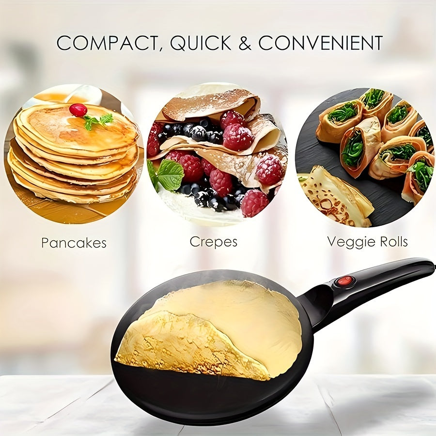 Электрическая панкейк-машина с антипригарной круглой алюминиевой сковородой, односторонним нагревом, 220 В