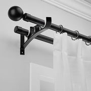 Two Pieces Metal Curtain Rod Brackets Thickening Shower Curtain Mounting Hardware